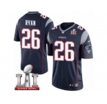 Women's Nike New England Patriots #26 Stephon Gilmore Limited Navy Blue Rush NFL Jersey