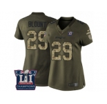 Women's Nike New England Patriots #29 LeGarrette Blount Limited Green Salute to Service Super Bowl LI Champions NFL Jersey
