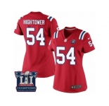 Women's Nike New England Patriots #54 Dont'a Hightower Red Alternate Super Bowl LI Champions NFL Jersey