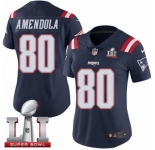 Women's Nike New England Patriots #80 Danny Amendola Limited Navy Blue Rush Super Bowl LI 51 NFL Jersey