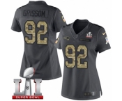 Women's Nike New England Patriots #92 Geneo Grissom Limited Black 2016 Salute to Service Super Bowl LI 51 NFL Jersey