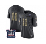 Youth Nike New England Patriots #11 Julian Edelman Limited Black 2016 Salute to Service Super Bowl LI Champions NFL Jersey