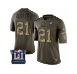 Youth Nike New England Patriots #21 Malcolm Butler Limited Green Salute to Service Super Bowl LI Champions NFL Jersey