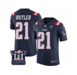 Youth Nike New England Patriots #21 Malcolm Butler Limited Navy Blue Rush Super Bowl LI Champions NFL Jersey