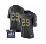 Youth Nike New England Patriots #29 LeGarrette Blount Limited Black 2016 Salute to Service Super Bowl LI Champions NFL Jersey