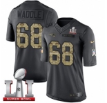 Youth Nike New England Patriots #68 LaAdrian Waddle Limited Black 2016 Salute to Service Super Bowl LI 51 NFL Jersey
