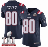 Youth Nike New England Patriots #80 Irving Fryar Limited Navy Blue Rush Super Bowl LI 51 NFL Jersey