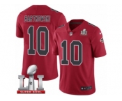Men's Nike Atlanta Falcons #10 Steve Bartkowski Limited Red Rush Super Bowl LI 51 NFL Jersey