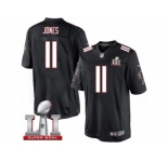 Men's Nike Atlanta Falcons #11 Julio Jones Limited Black Alternate Super Bowl LI 51 NFL Jersey