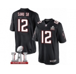 Men's Nike Atlanta Falcons #12 Mohamed Sanu Limited Black Alternate Super Bowl LI 51 NFL Jersey