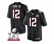 Men's Nike Atlanta Falcons #12 Mohamed Sanu Limited Black Alternate Super Bowl LI 51 NFL Jersey