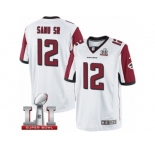 Men's Nike Atlanta Falcons #12 Mohamed Sanu Limited White Super Bowl LI 51 NFL Jersey