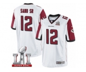 Men's Nike Atlanta Falcons #12 Mohamed Sanu Limited White Super Bowl LI 51 NFL Jersey