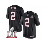 Men's Nike Atlanta Falcons #2 Matt Ryan Limited Black Alternate Super Bowl LI 51 NFL Jersey