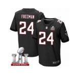 Men's Nike Atlanta Falcons #24 Devonta Freeman Elite Black Alternate Super Bowl LI 51 NFL Jersey