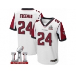 Men's Nike Atlanta Falcons #24 Devonta Freeman Elite White Super Bowl LI 51 NFL Jersey