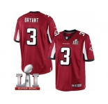 Men's Nike Atlanta Falcons #3 Matt Bryant Limited Red Team Color Super Bowl LI 51 NFL Jersey