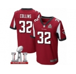 Men's Nike Atlanta Falcons #32 Jalen Collins Elite Red Team Color Super Bowl LI 51 NFL Jersey