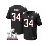 Men's Nike Atlanta Falcons #34 Brian Poole Elite Black Alternate Super Bowl LI 51 NFL Jersey