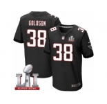 Men's Nike Atlanta Falcons #38 Dashon Goldson Elite Black Alternate Super Bowl LI 51 NFL Jersey