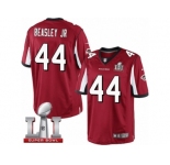 Men's Nike Atlanta Falcons #44 Vic Beasley Limited Red Team Color Super Bowl LI 51 NFL Jersey