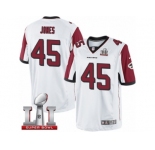 Men's Nike Atlanta Falcons #45 Deion Jones Limited White Super Bowl LI 51 NFL Jersey
