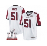 Men's Nike Atlanta Falcons #51 Alex Mack Limited White Super Bowl LI 51 NFL Jersey