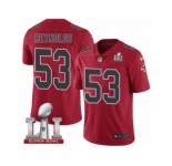 Men's Nike Atlanta Falcons #53 LaRoy Reynolds Limited Red Rush Super Bowl LI 51 NFL Jersey