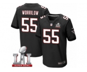 Men's Nike Atlanta Falcons #55 Paul Worrilow Elite Black Alternate Super Bowl LI 51 NFL Jersey