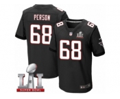 Men's Nike Atlanta Falcons #68 Mike Person Elite Black Alternate Super Bowl LI 51 NFL Jersey