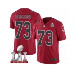 Men's Nike Atlanta Falcons #73 Ryan Schraeder Limited Red Rush Super Bowl LI 51 NFL Jersey