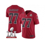 Men's Nike Atlanta Falcons #77 Ra'Shede Hageman Limited Red Rush Super Bowl LI 51 NFL Jersey