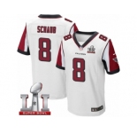 Men's Nike Atlanta Falcons #8 Matt Schaub Elite White Super Bowl LI 51 NFL Jersey