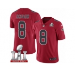 Men's Nike Atlanta Falcons #8 Matt Schaub Limited Red Rush Super Bowl LI 51 NFL Jersey