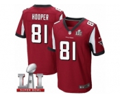 Men's Nike Atlanta Falcons #81 Austin Hooper Elite Red Team Color Super Bowl LI 51 NFL Jersey