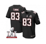 Men's Nike Atlanta Falcons #83 Jacob Tamme Elite Black Alternate Super Bowl LI 51 NFL Jersey
