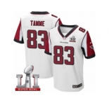 Men's Nike Atlanta Falcons #83 Jacob Tamme Elite White Super Bowl LI 51 NFL Jersey