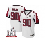 Men's Nike Atlanta Falcons #90 Derrick Shelby Elite White Super Bowl LI 51 NFL Jersey