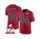 Men's Nike Atlanta Falcons #94 Tyson Jackson Limited Red Rush Super Bowl LI 51 NFL Jersey