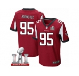 Men's Nike Atlanta Falcons #95 Jonathan Babineaux Elite Red Team Color Super Bowl LI 51 NFL Jersey