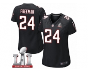 Women's Nike Atlanta Falcons #24 Devonta Freeman Limited Black Alternate Super Bowl LI 51 NFL Jersey