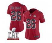 Women's Nike Atlanta Falcons #26 Tevin Coleman Limited Red Rush Super Bowl LI 51 NFL Jersey