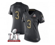 Women's Nike Atlanta Falcons #3 Matt Bryant Limited Black 2016 Salute to Service Super Bowl LI 51 NFL Jersey