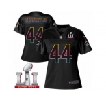 Women's Nike Atlanta Falcons #44 Vic Beasley Game Black Fashion Super Bowl LI 51 NFL Jersey
