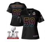 Women's Nike Atlanta Falcons #59 De'Vondre Campbell Game Black Fashion Super Bowl LI 51 NFL Jersey