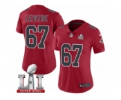 Women's Nike Atlanta Falcons #67 Andy Levitre Limited Red Rush Super Bowl LI 51 NFL Jersey