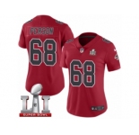Women's Nike Atlanta Falcons #68 Mike Person Limited Red Rush Super Bowl LI 51 NFL Jersey