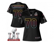 Women's Nike Atlanta Falcons #70 Jake Matthews Game Black Fashion Super Bowl LI 51 NFL Jersey