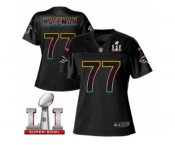 Women's Nike Atlanta Falcons #77 Ra'Shede Hageman Game Black Fashion Super Bowl LI 51 NFL Jersey