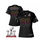 Women's Nike Atlanta Falcons #80 Levine Toilolo Game Black Fashion Super Bowl LI 51 NFL Jersey